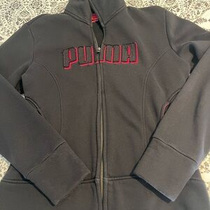 Puma Black Jacket with Pink Trim